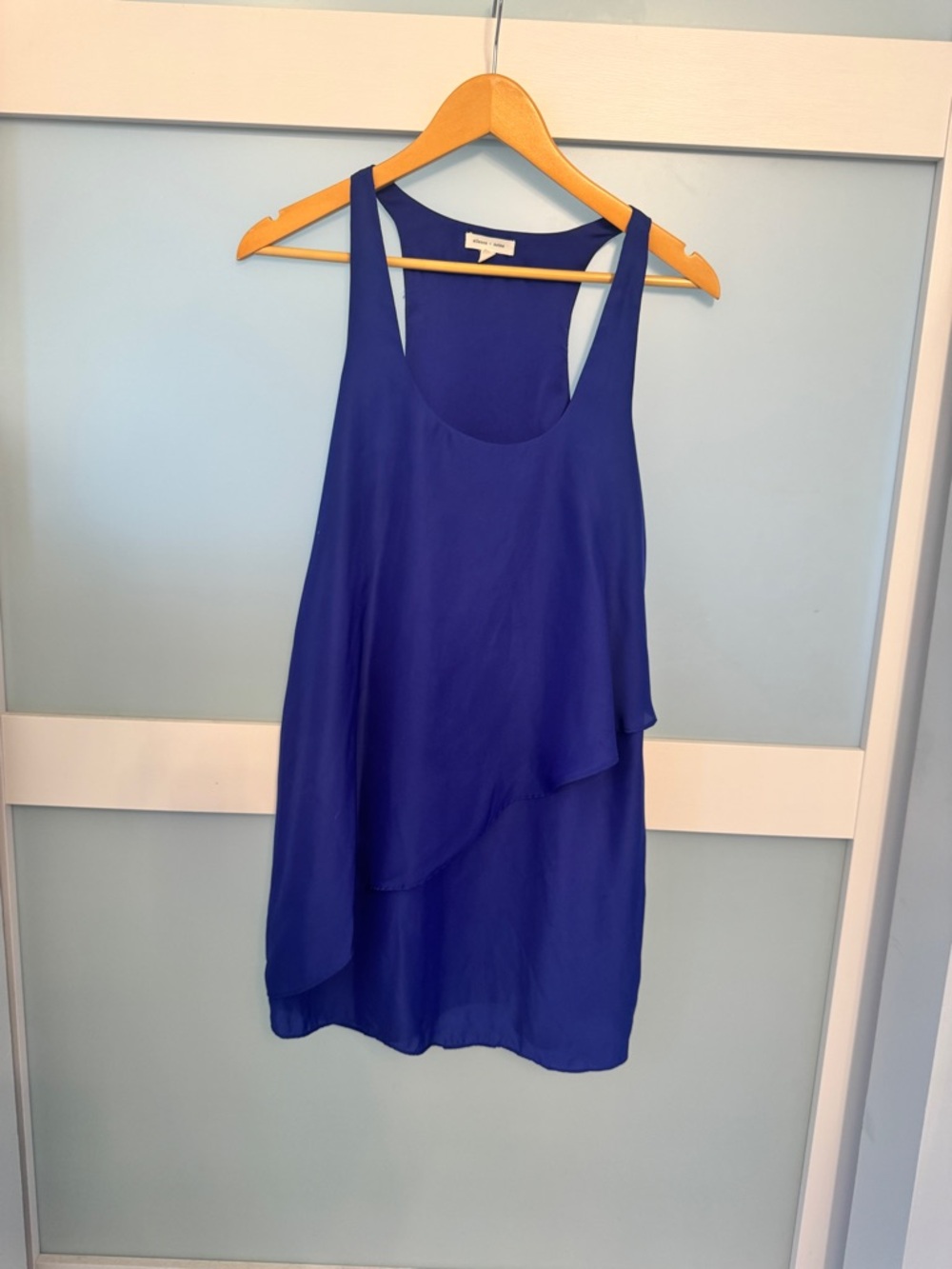 silence + noise Royal Blue Layered Chiffon Tank Camisole